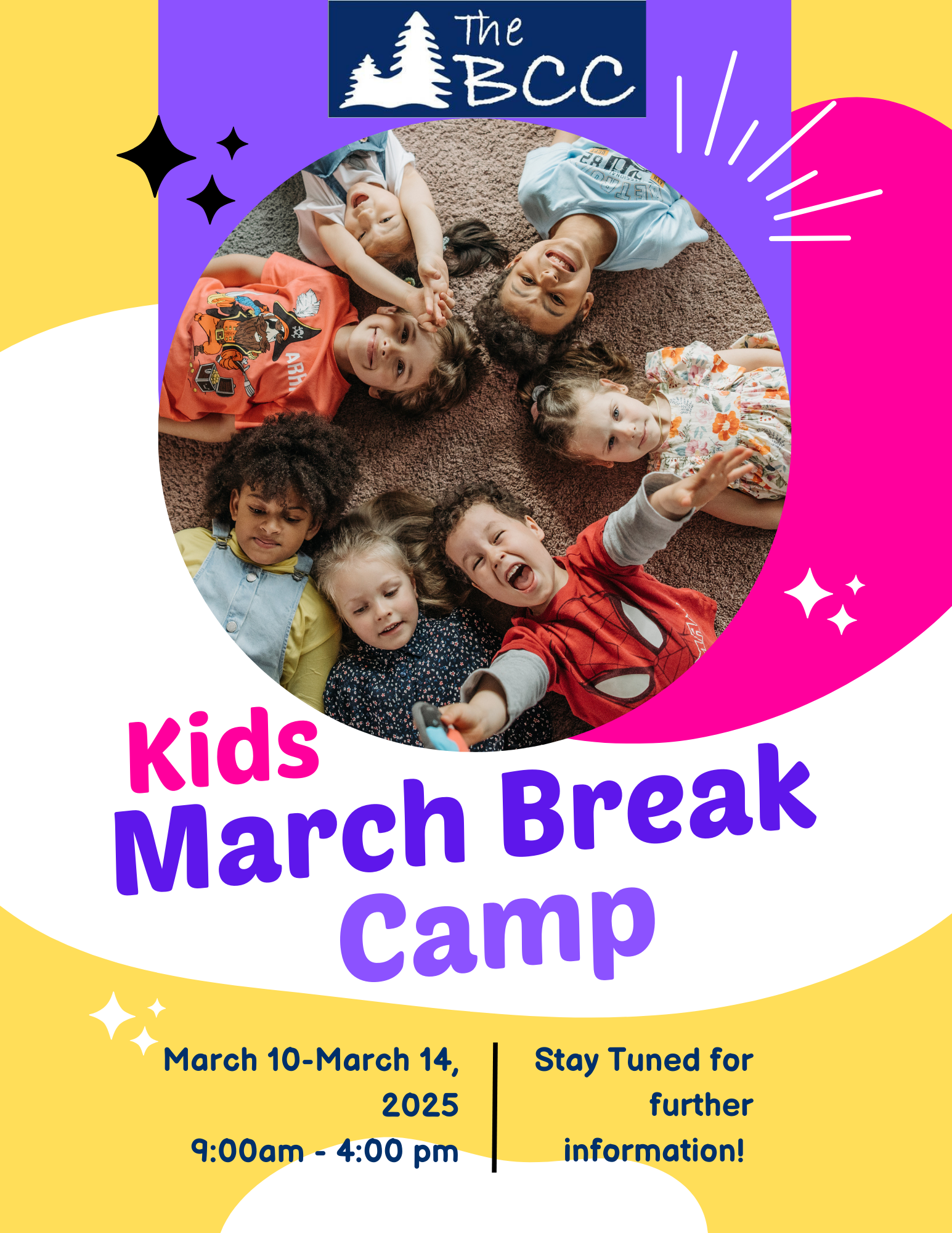 March 10 to 14 the BCC will host a Kids March Break Camp. Details are coming!